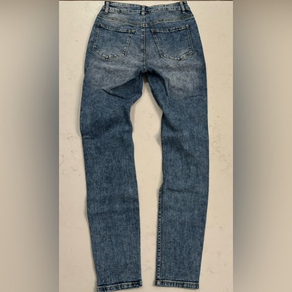 Distressed Blue Denim Jeans - Picture 2 of 4